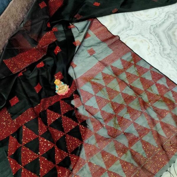Cotton Silk Swquence Handloom Saree