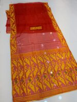 Hand Ari & Original Mirror Work On Semi Hard Dhakai Jamdani Saree - Image 2