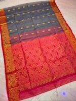 Pure Handwork Muslin Saree - Image 7