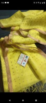 EXCLUSIVE PRIMIUM QUALITY PURE RESHOM SIKUAENS SAREE - Image 5