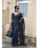 Moslin Tasar Silk Saree - Image 8