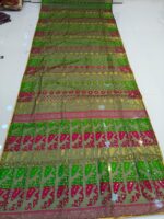 Hand Ari & Original Mirror Work On Semi Hard Dhakai Jamdani Saree - Image 9