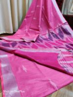 Primium Quality Linen Ikkat Design Saree - Image 10