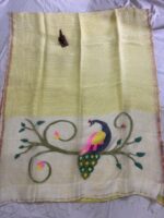 Original Resam Silk Linen Jamdani  Saree - Image 8