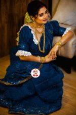 Kardana Hand Ari & Original Mirror Work On Semi Hard Dhakai Jamdani Saree - Image 23