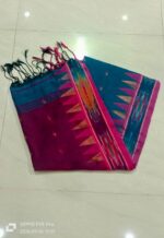 EXCLUSIVE PURE COTTON BOTH SIDE TEMPLE & IKKAT DESIGN BORDER SAREE - Image 12