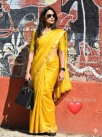 Moslin Tasar Silk Saree - Image 22