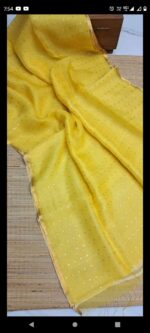 EXCLUSIVE PRIMIUM QUALITY PURE RESHOM SIKUAENS SAREE - Image 19