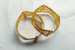 Gold-Plated Intricate Filigree Hinged Bangles  250 (Chur) - Image 3