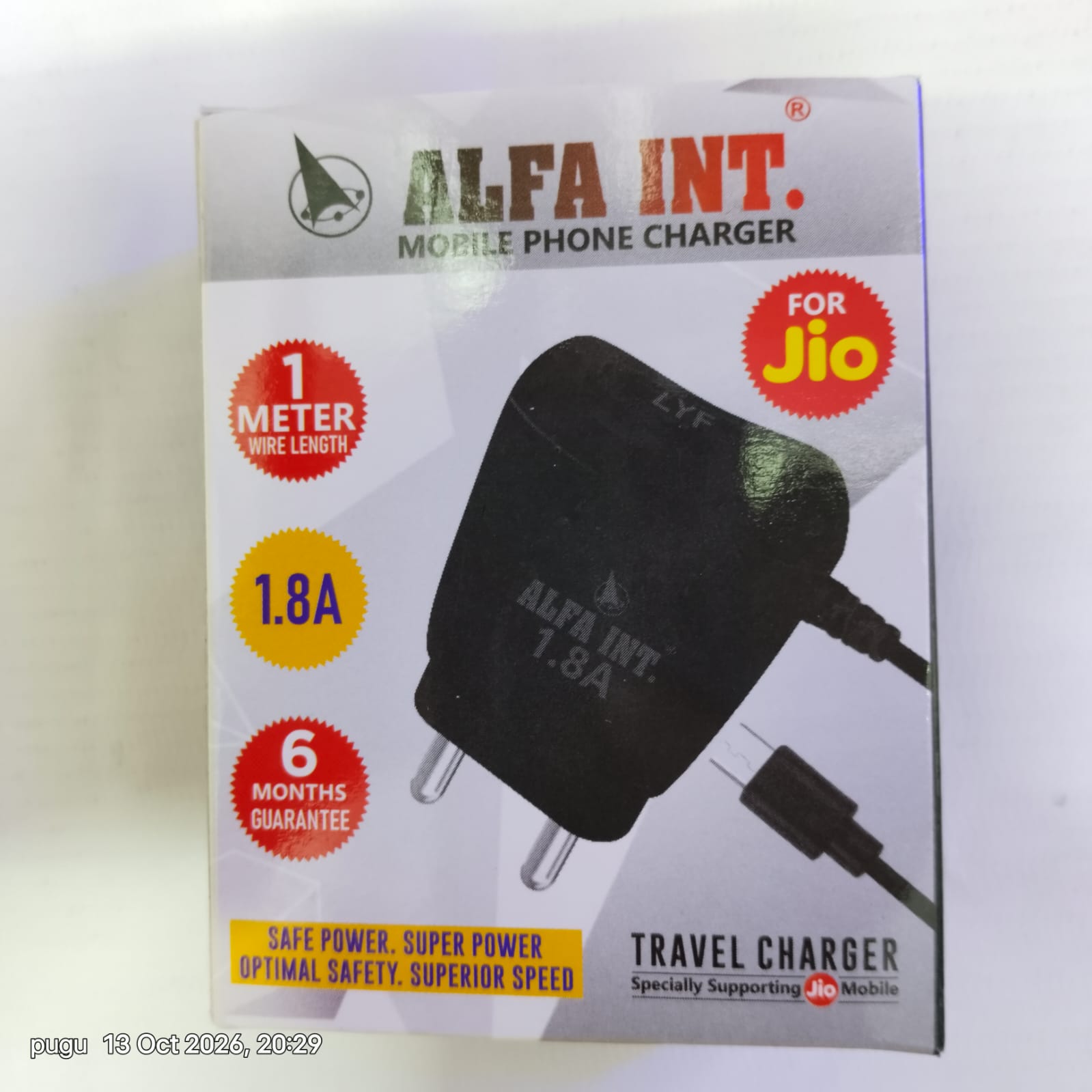 WhatsApp Image 2026-10-13 at 8.30.57 PM Alfa Int Mobile Phone Charger (For Jio) - Image 1