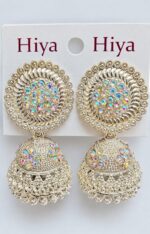 silver blossom jhumka earring ঝুমকো কানের দুল 130