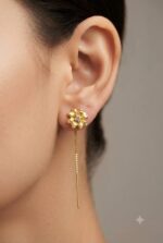Dainty Floral Chain Earring (kaner) 120