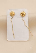 Dainty Floral Chain Earring (kaner) 120 - Image 3