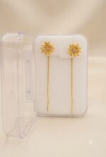 Dainty Floral Chain Earring (kaner) 120 - Image 2