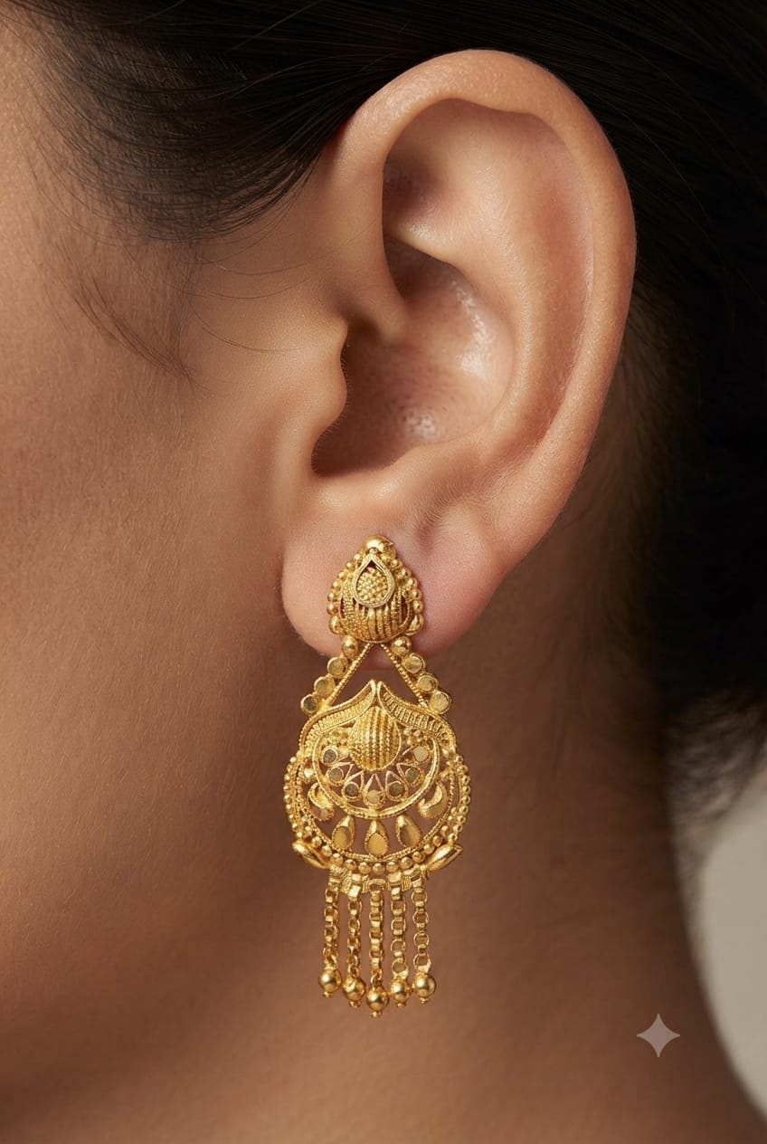 earring 40-2 (1) Jhumko earring (kaner) 40 - Image 1